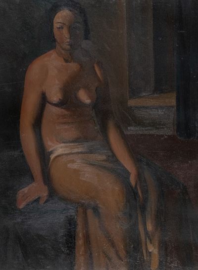 Nudo di donna, olio su tavola