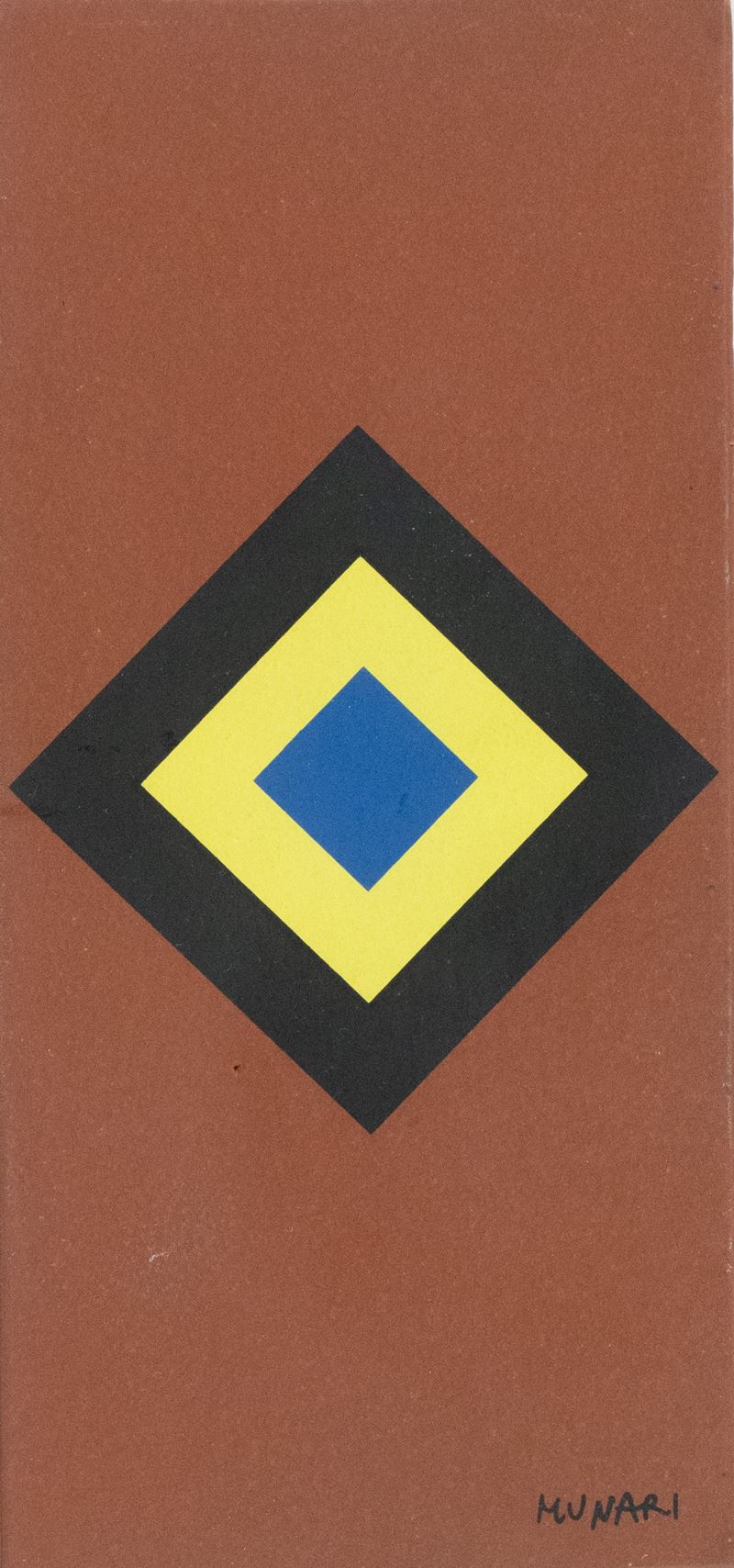 Bruno Munari - Mattonella in terracotta serigrafata (senza titolo)