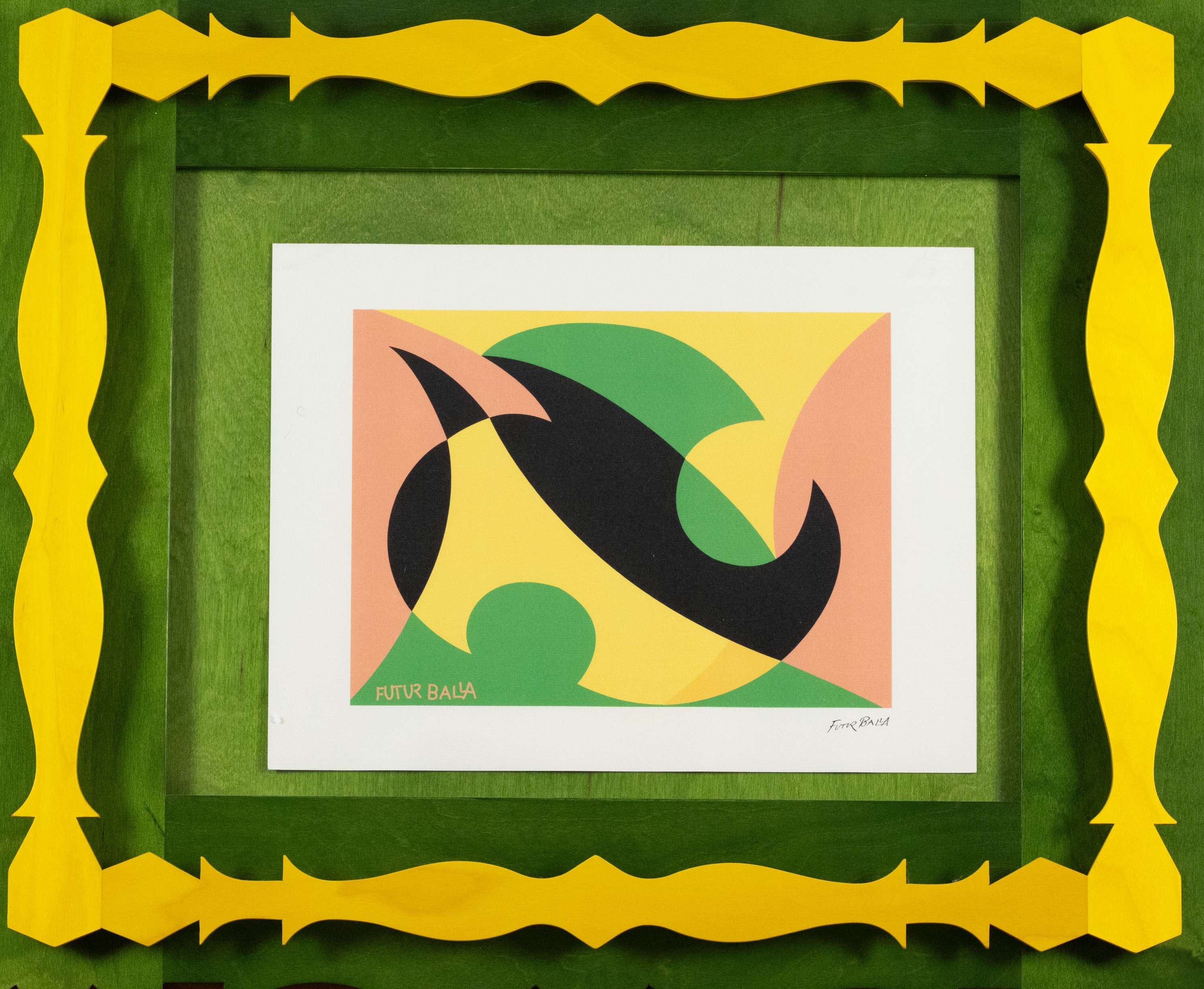 Giacomo Balla - Linee di compenetrazione, fotolitografia su cartoncino