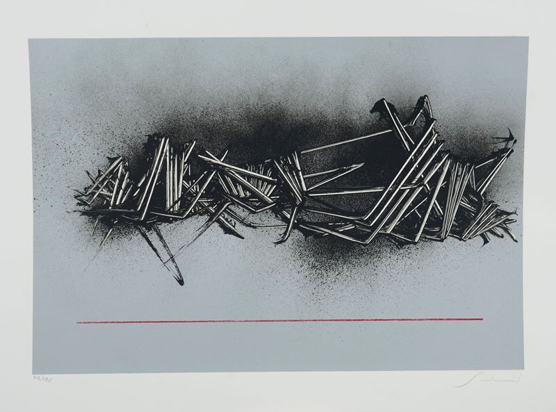 Emilio Scanavino - Senza titolo (litografia su carta)