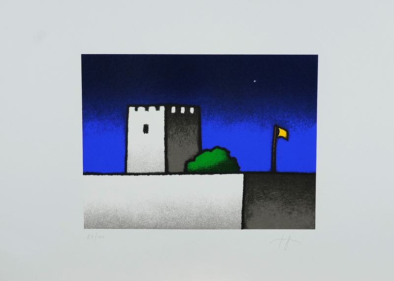 Tino Stefanoni - Notturno, serigrafia su carta