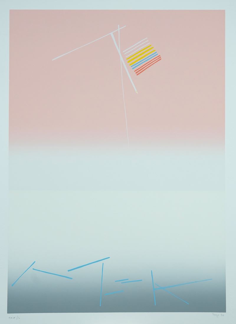 Valentino Vago - Senza titolo (serigrafia su carta), 1986