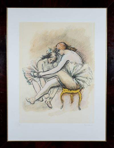 Prova di Danza, litografia su carta