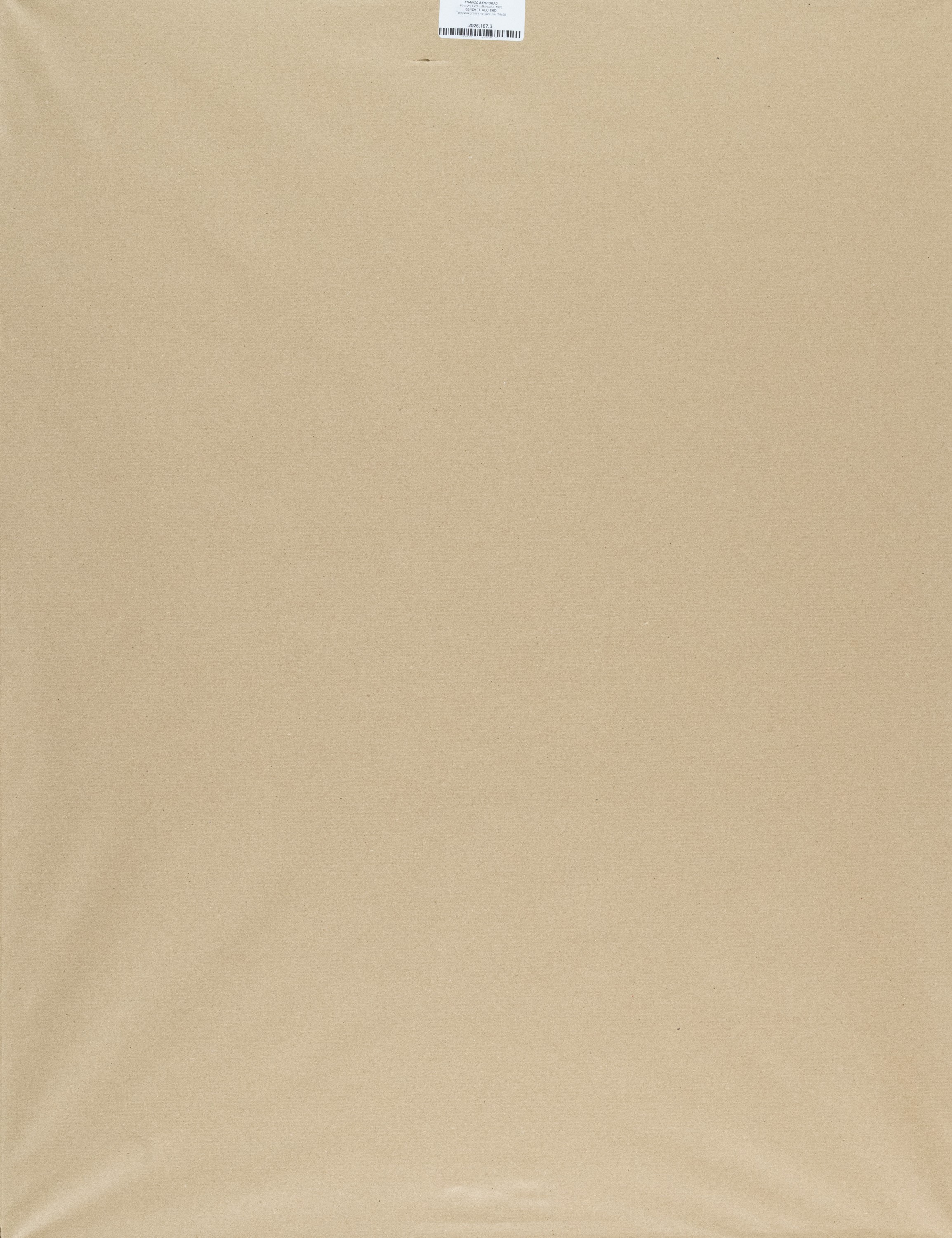 Franco Bemporad - Senza titolo (tempera grassa su carta, 1980)