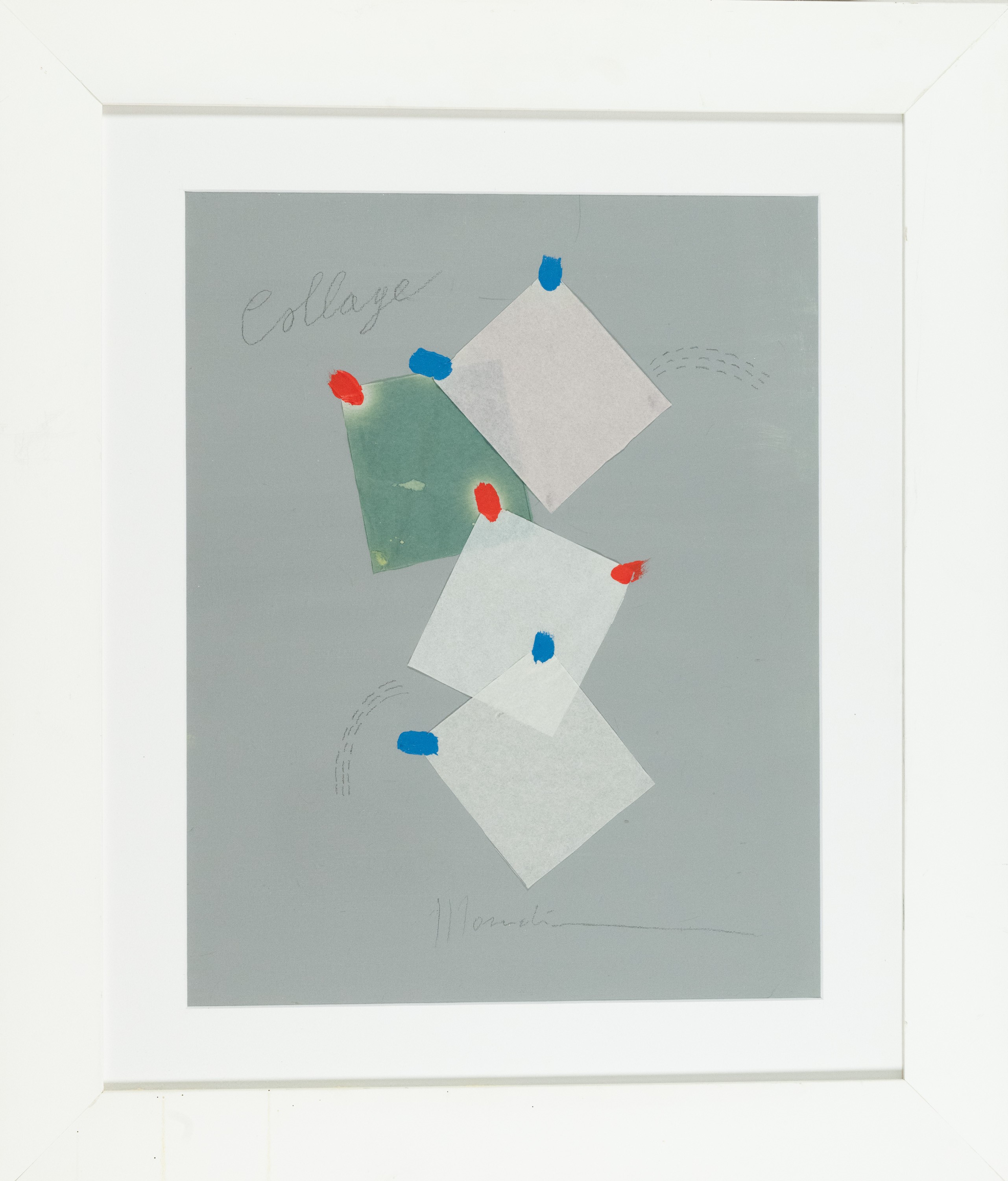 Aldo Mondino - Collage, olio e collage su cartone telato