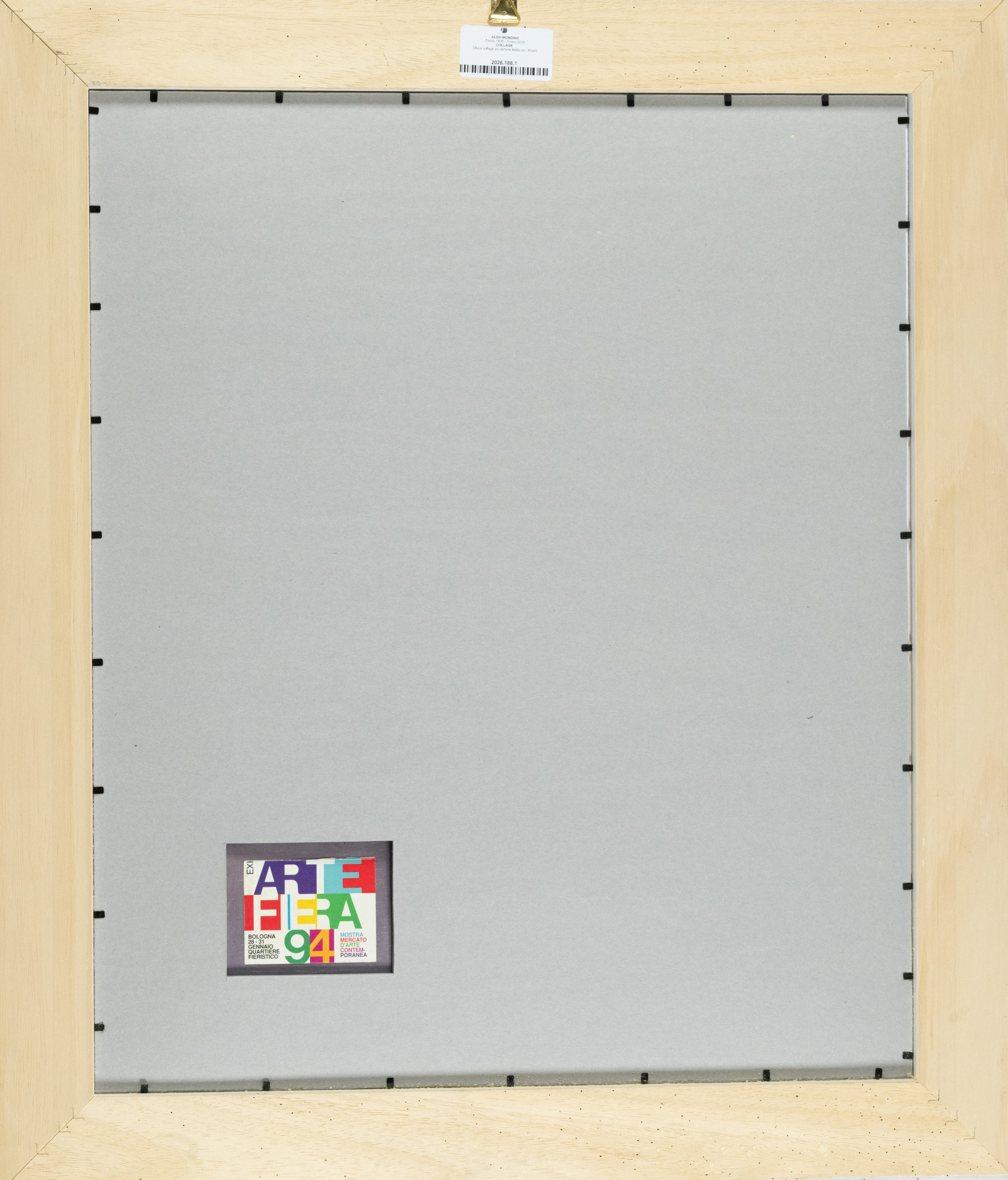 Aldo Mondino - Collage, olio e collage su cartone telato