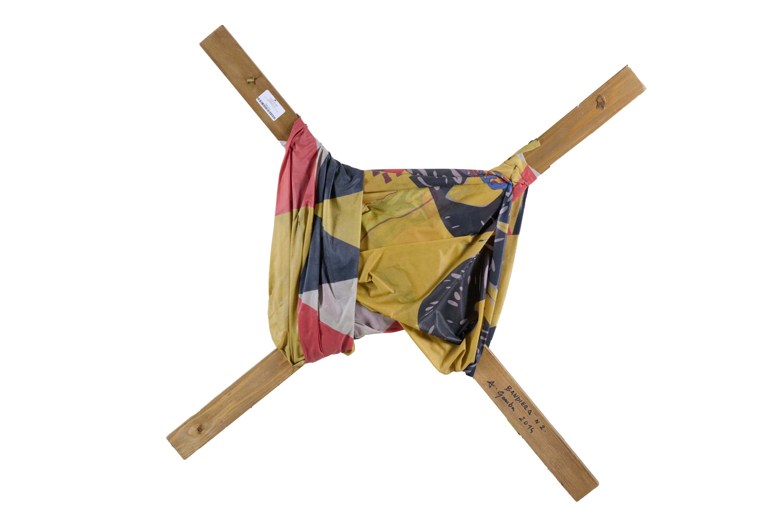 Alessandro Gamba - Bandiera N°2 (assemblaggio di legni), 2014
