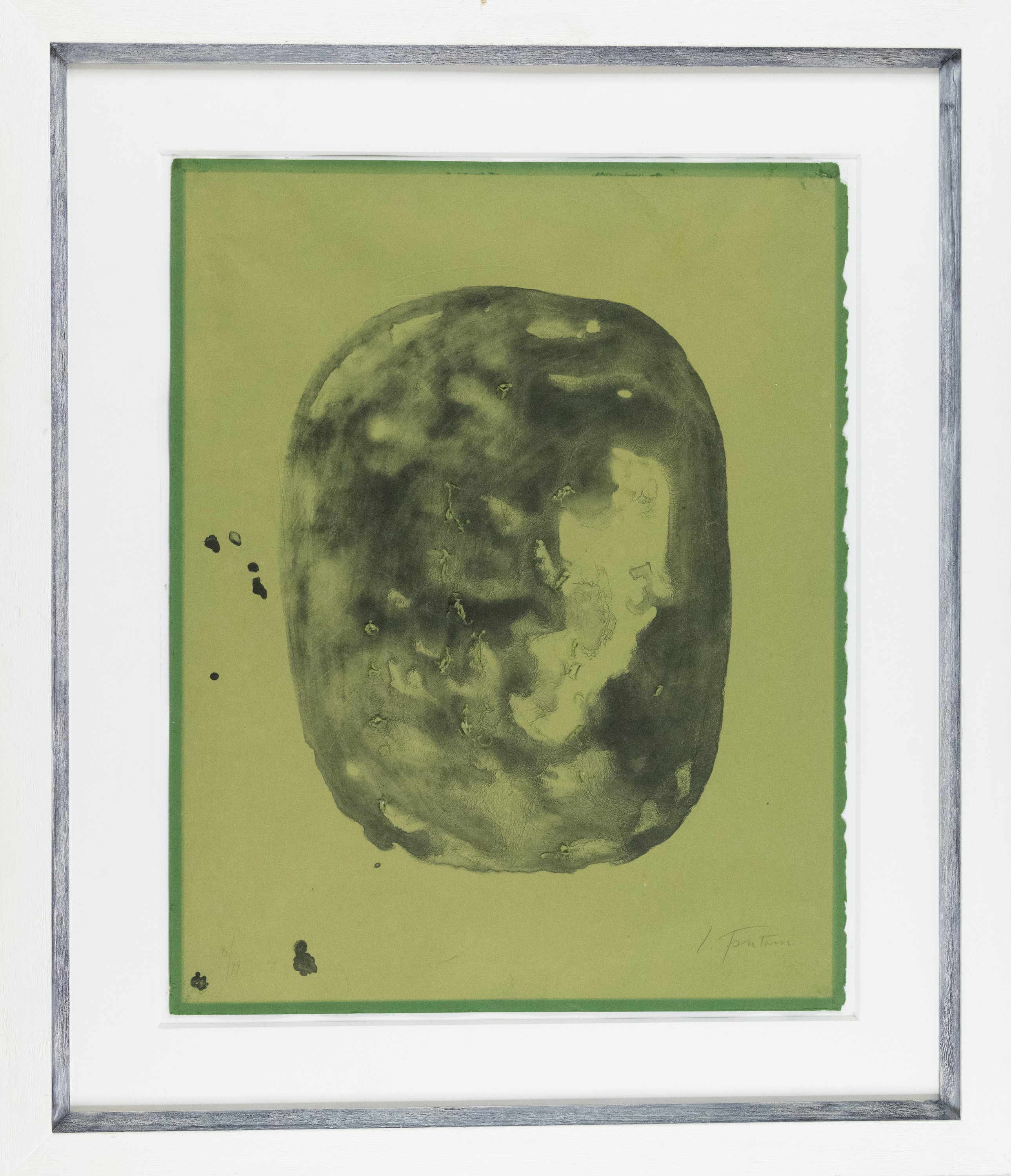 Lucio Fontana - Concetto spaziale (Vite), acquatinta su carta con rilievi e fori