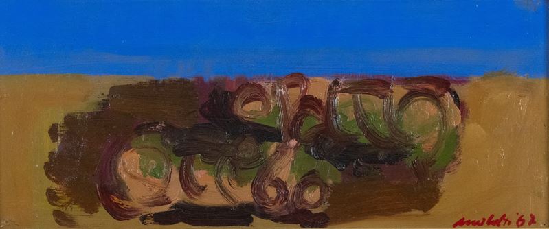 Ennio Morlotti - Studio di nudi nella spiaggia, olio su tela (1967)