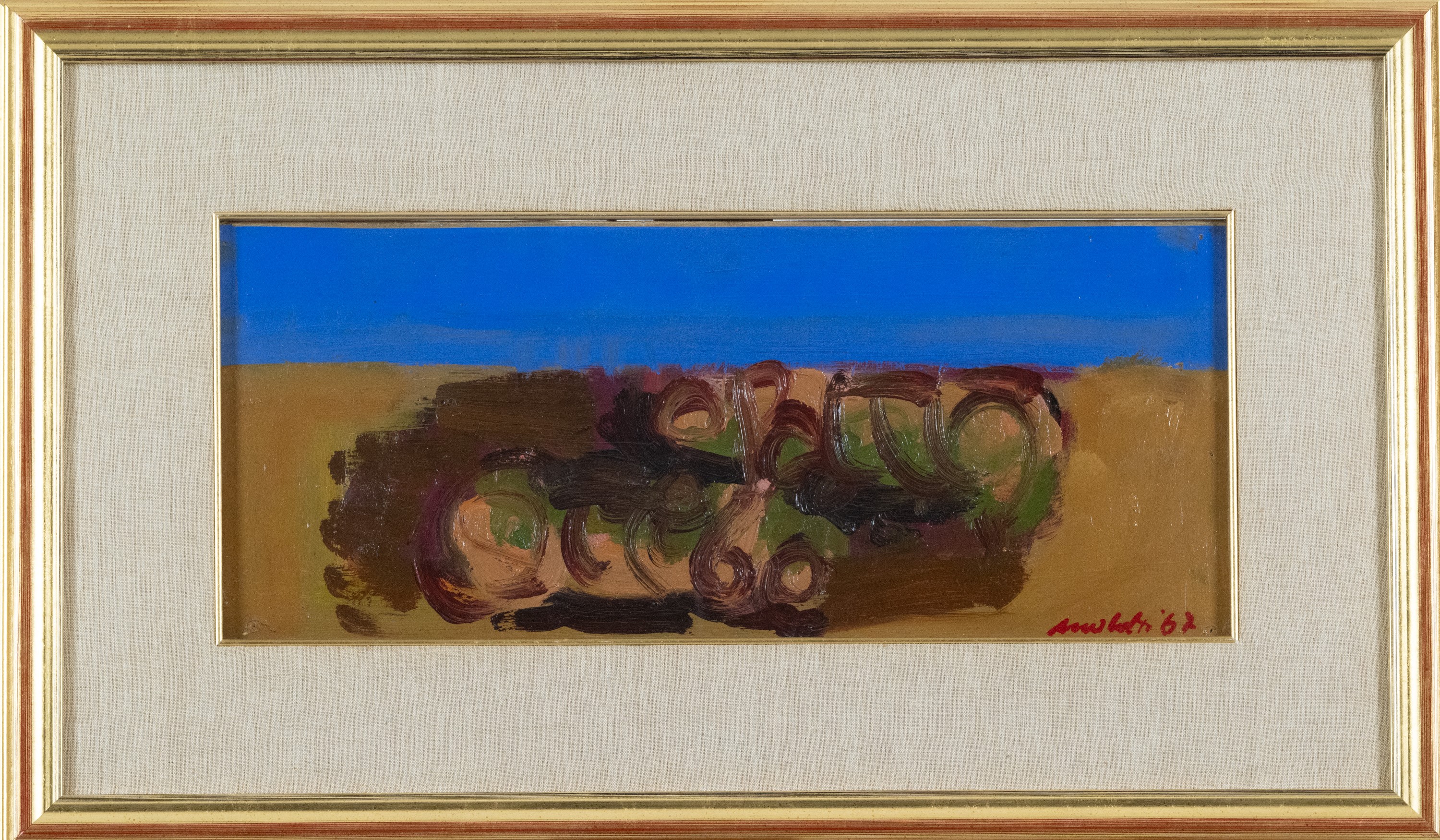 Ennio Morlotti - Studio di nudi nella spiaggia, olio su tela (1967)