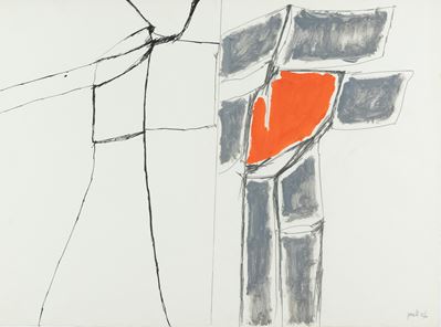 Senza titolo (1966) – inchiostro, matita e tempera su carta