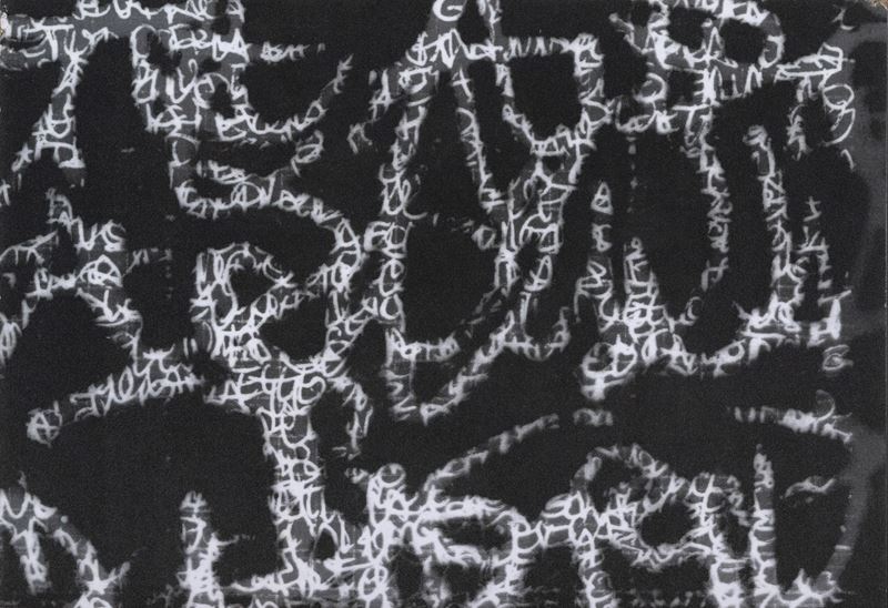 Gianfranco Farioli - Lettere da Palermo, stampa laser su faesite (1988)