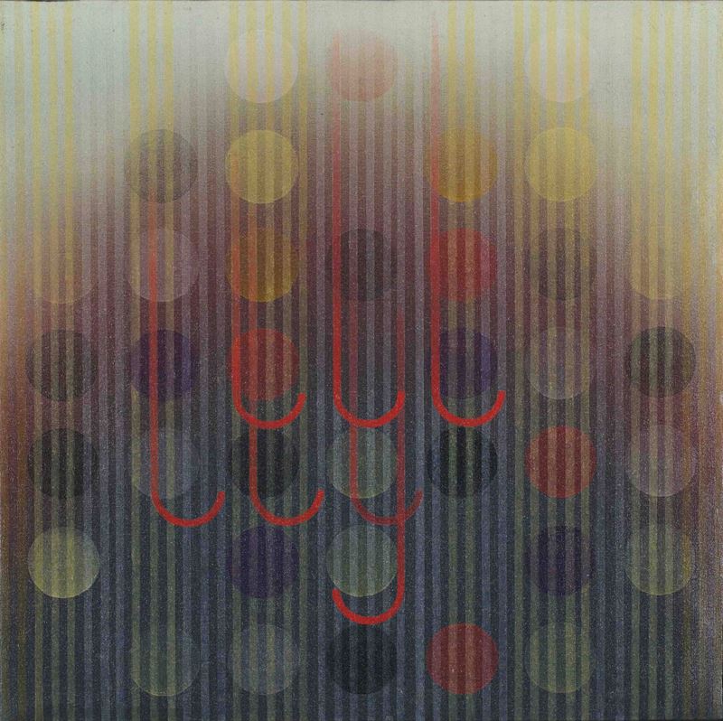 Carlo Nangeroni - Temi e variazioni 6, acrilico su tela (1993)