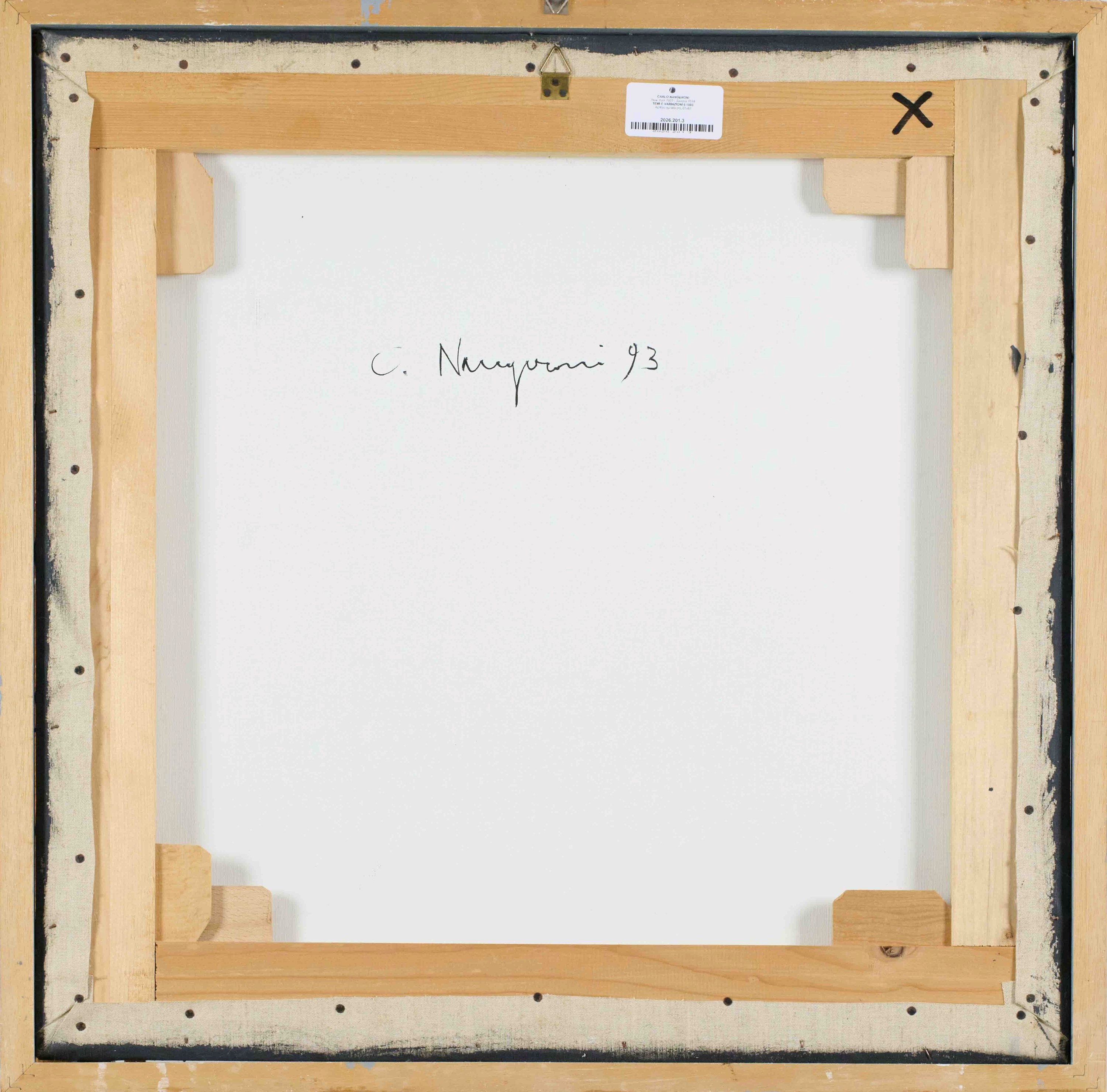 Carlo Nangeroni - Temi e variazioni 6, acrilico su tela (1993)