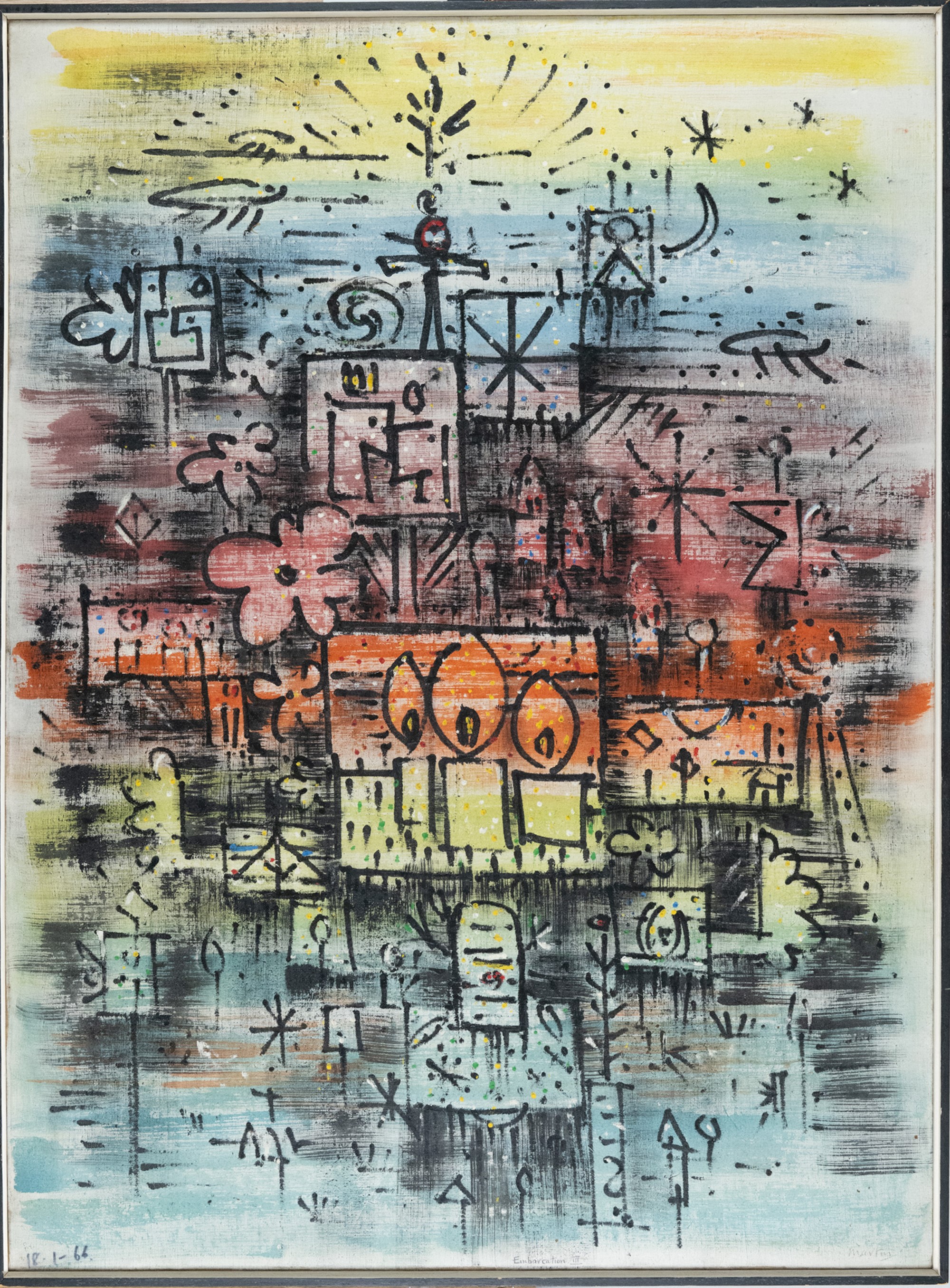 Philip Martin - Embarcation III, tempera su tela (1966)