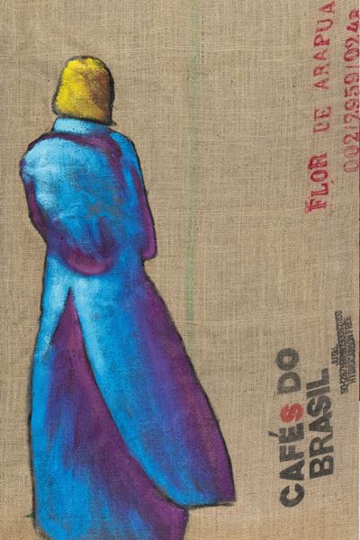 Tomorrow never knows (olio su sacco di caffè riciclato)