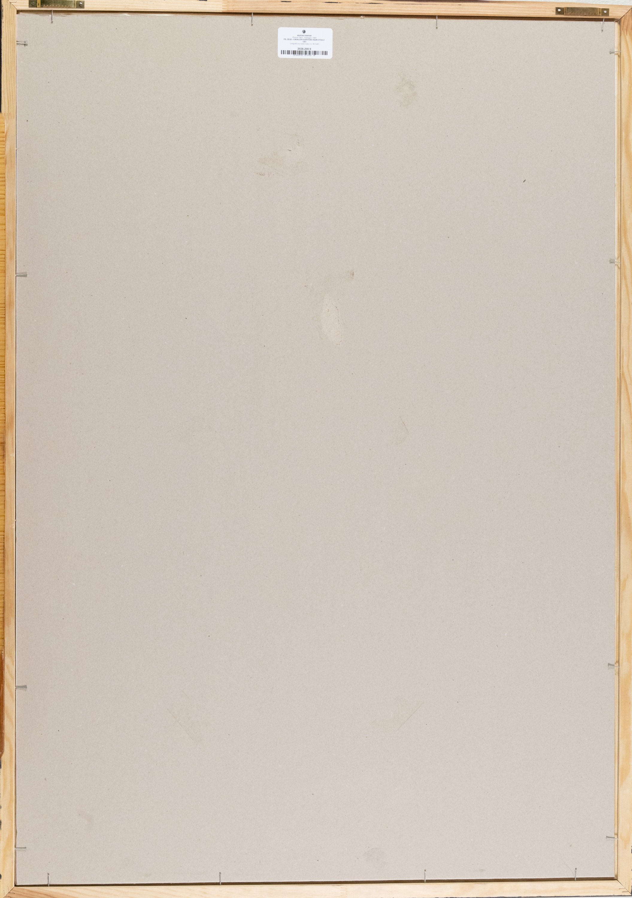 Marino Marini - Cavalier sur fond noir étoile, litografia su carta rives (1961)