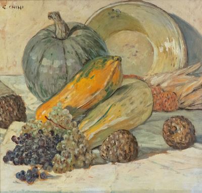 Natura morta rustica con zucchine