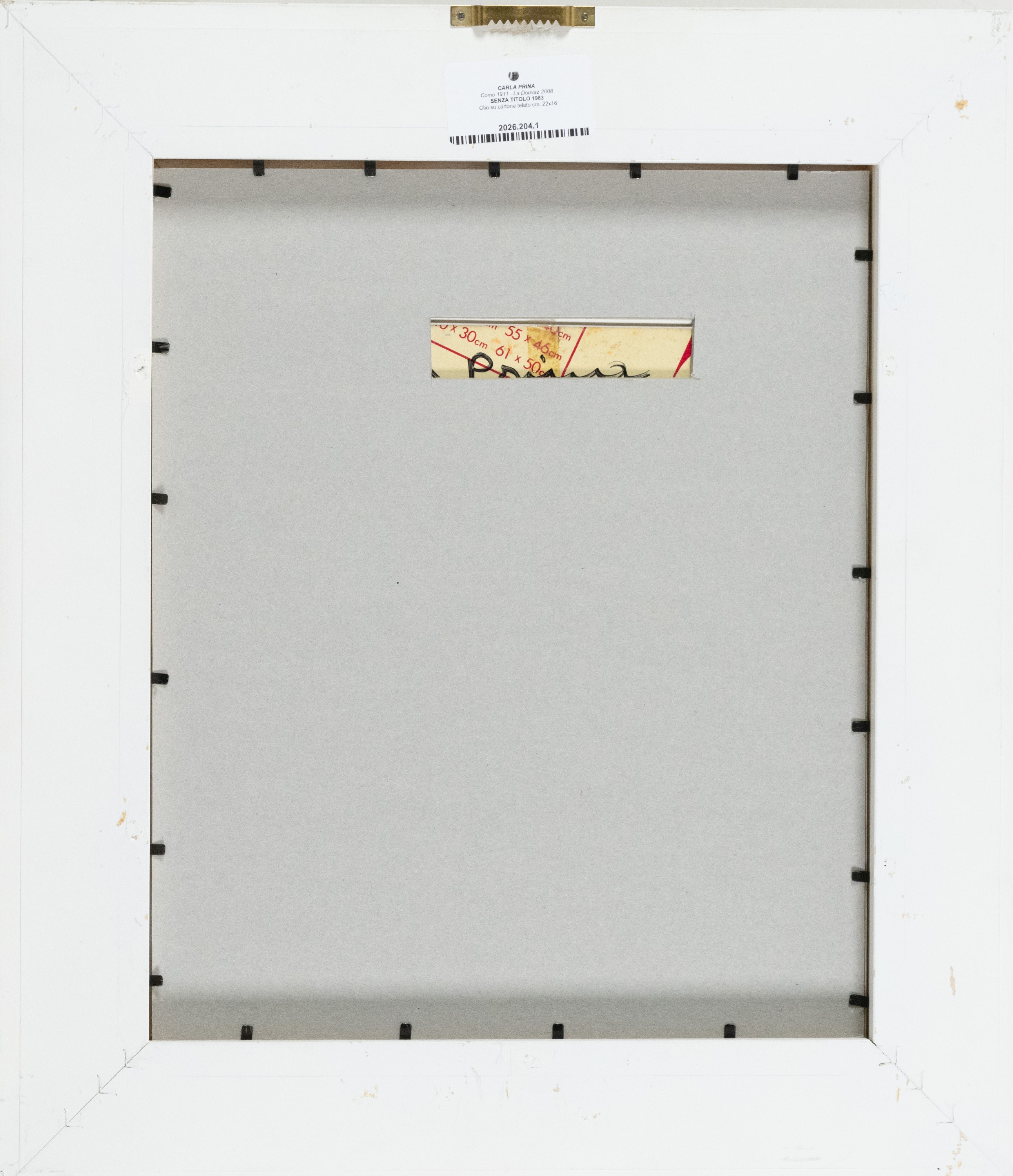 Carla Prina - Senza titolo (olio su cartone telato), 1983