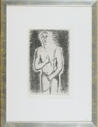 L’uomo con il bicchiere (acquaforte), 1924