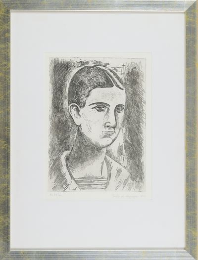 Testa di ragazzo, acquaforte (1922)