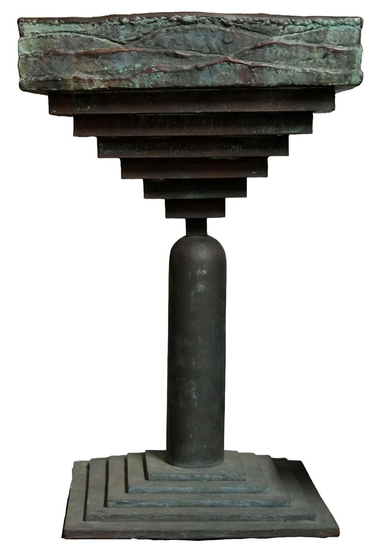 Marcello Guasti - Torre pensile, scultura in bronzo e ferro (1990)