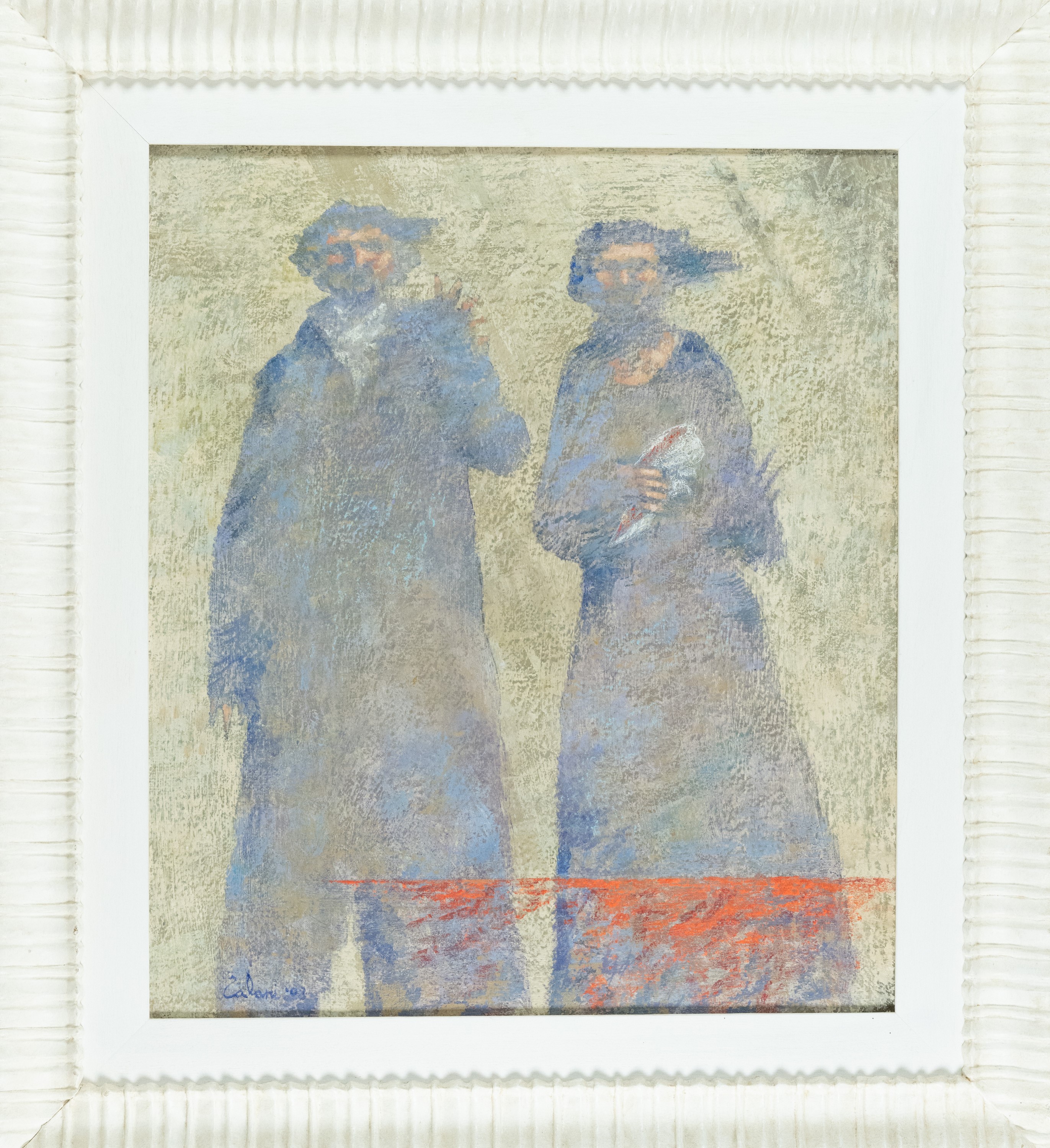 Giampaolo Talani - Due ombre blu, olio su tela (2008)