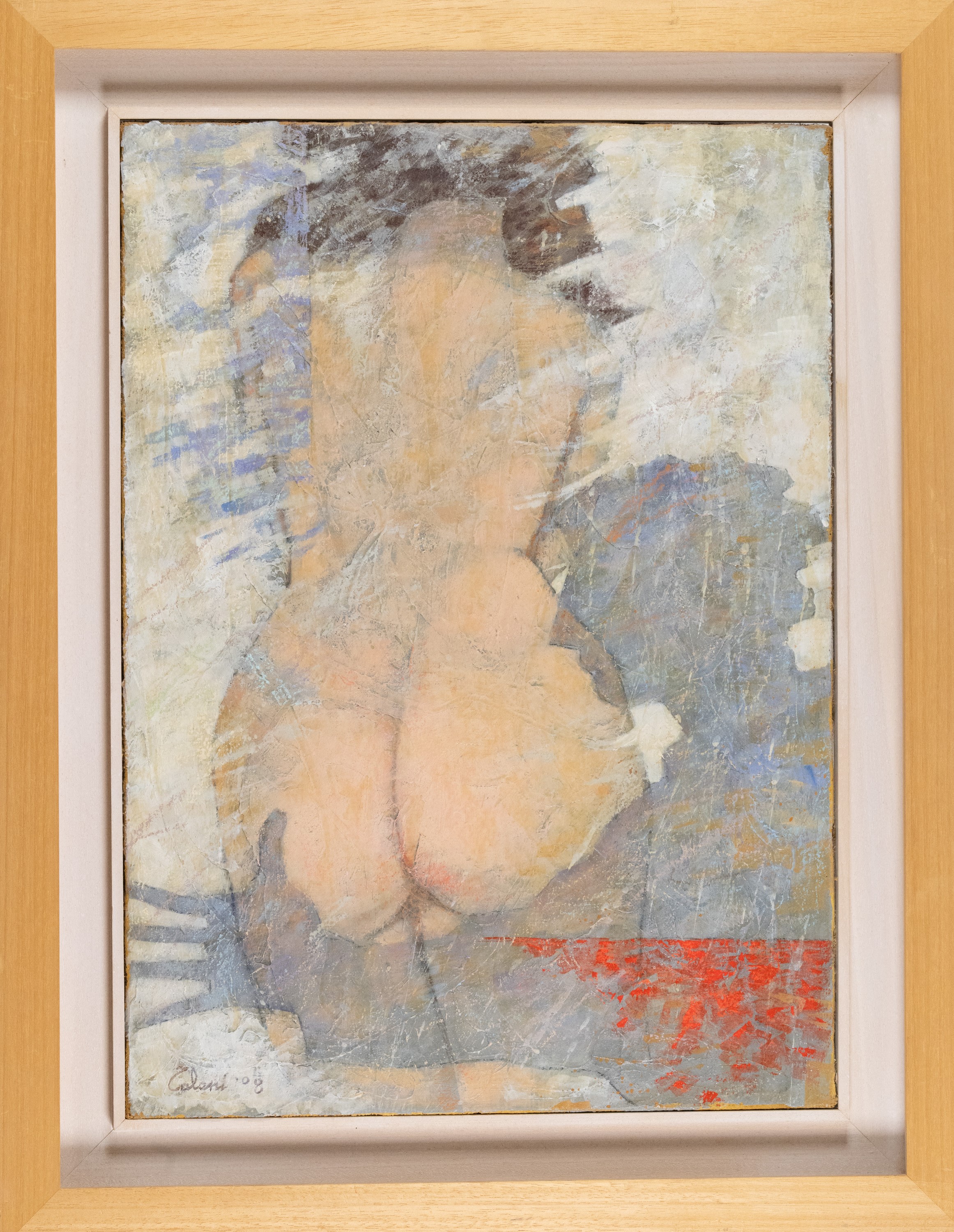 Giampaolo Talani - La donna sul muro, olio su tela