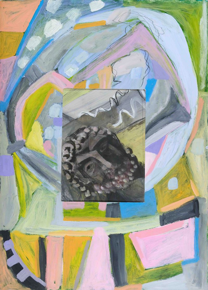 Sandro Chia - Senza titolo (Italian Wave), olio e pastelli su cartone, 1989