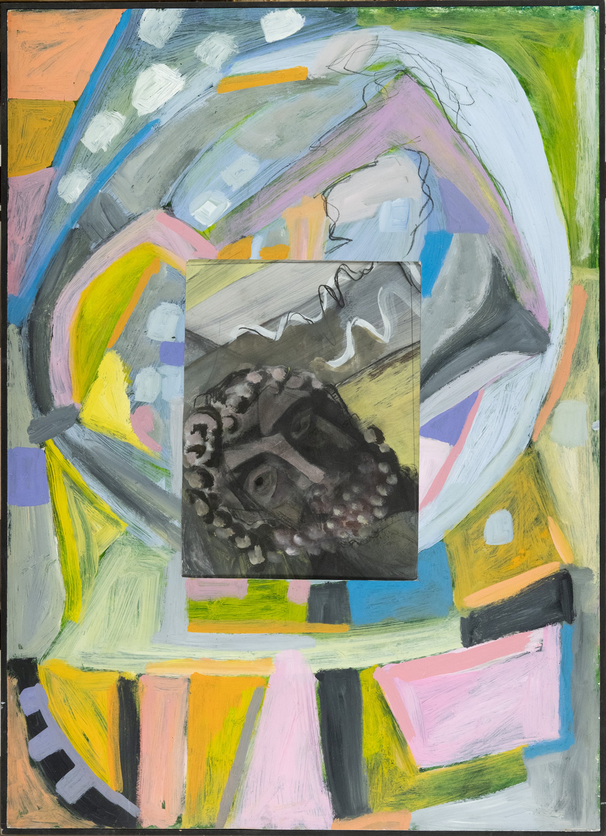 Sandro Chia - Senza titolo (Italian Wave), olio e pastelli su cartone, 1989