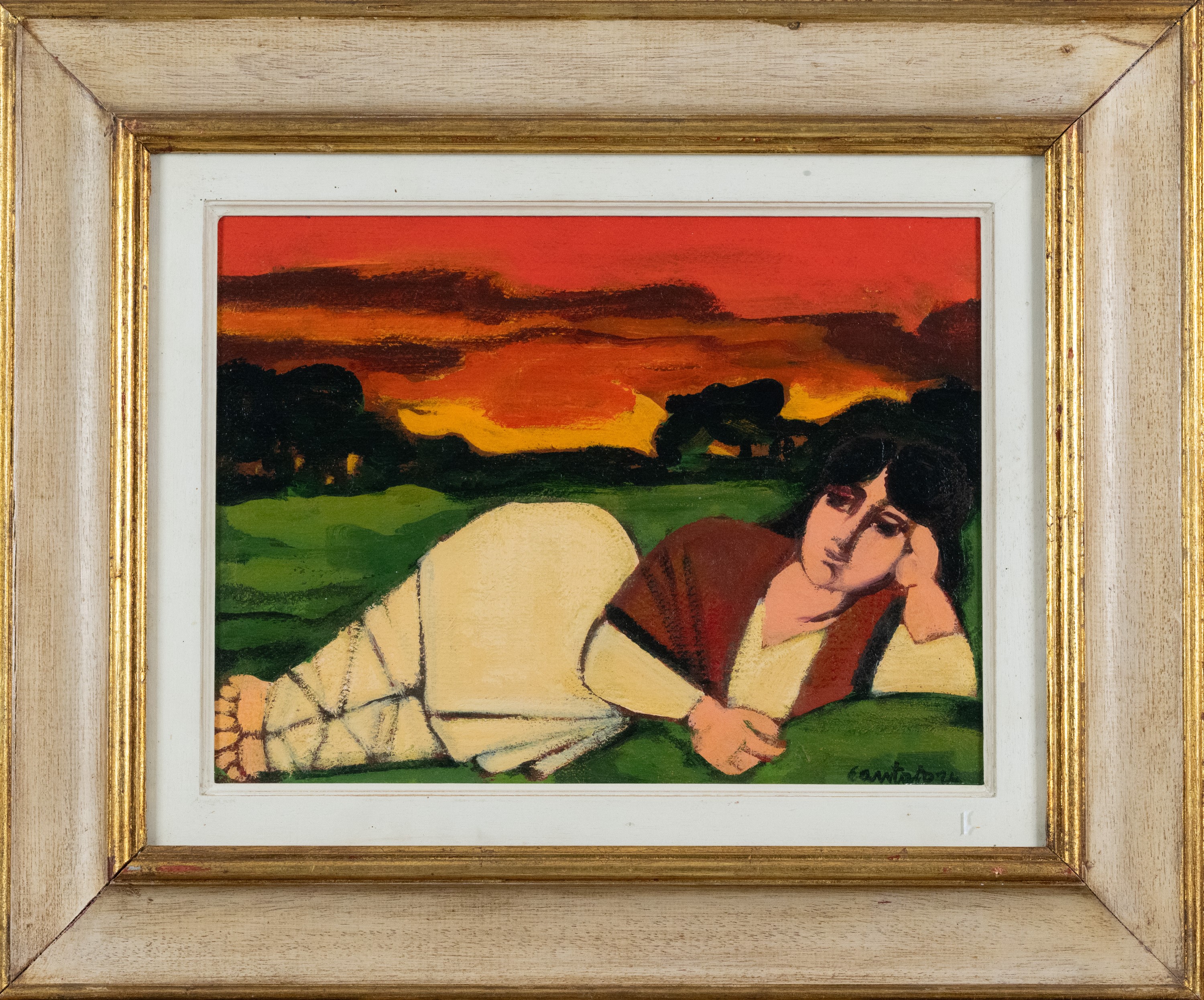 Domenico Cantatore - Odalisca, olio su tela