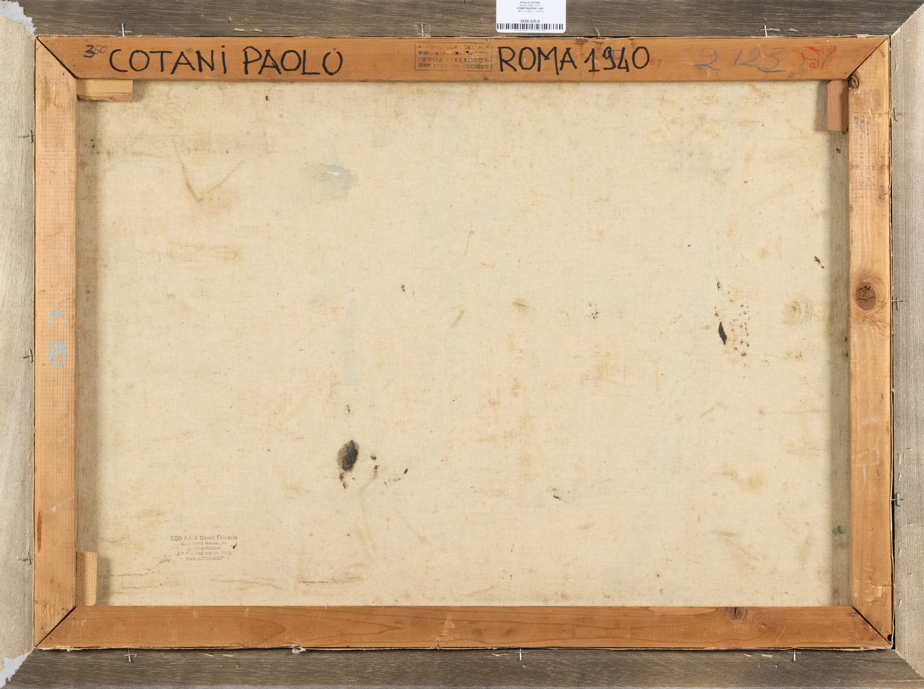 Paolo Cotani - Composizione, olio su tela