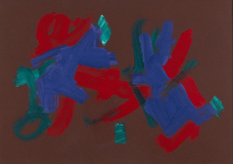 Luigi Montanarini - Senza Titolo (olio su cartoncino, 1974)