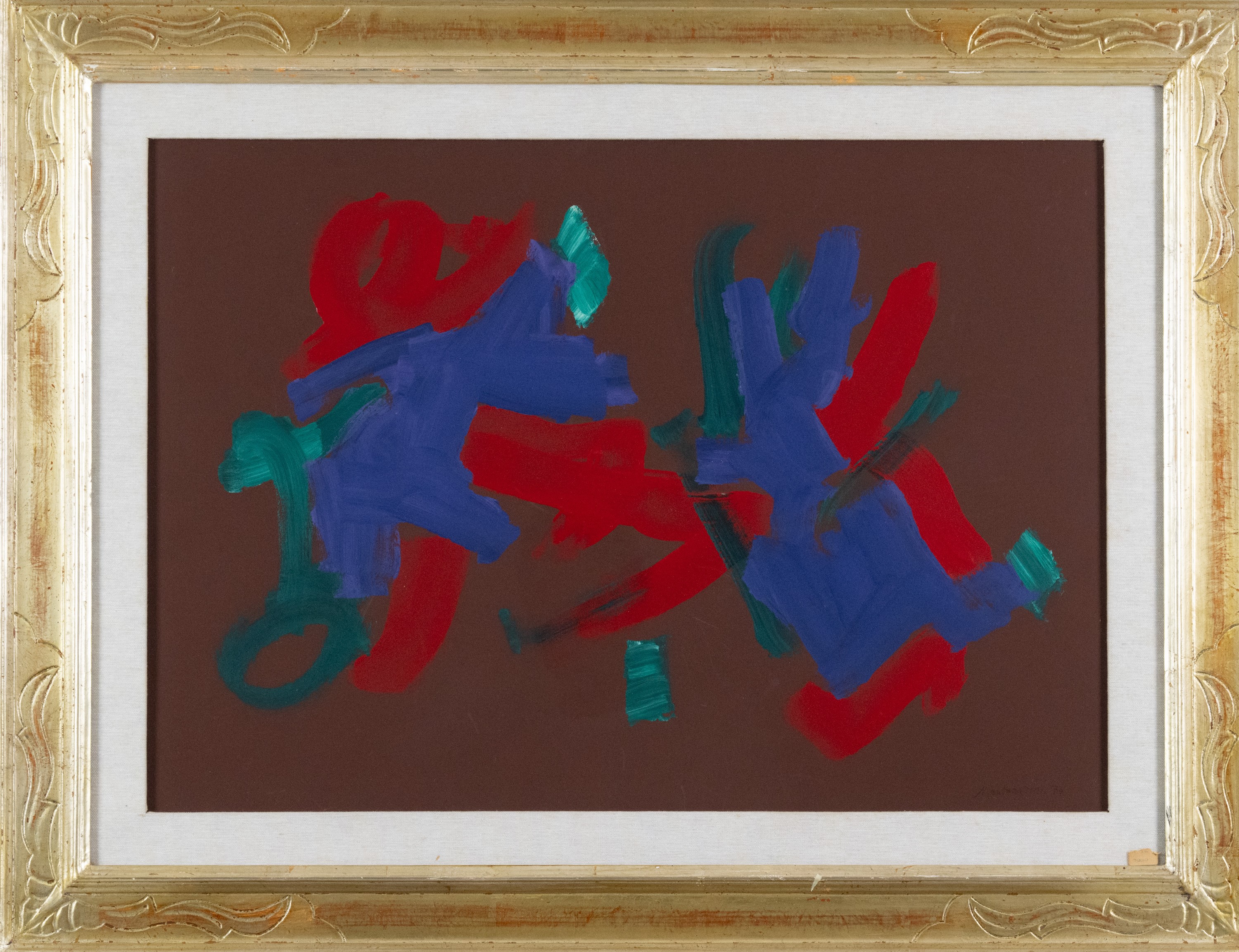 Luigi Montanarini - Senza Titolo (olio su cartoncino, 1974)