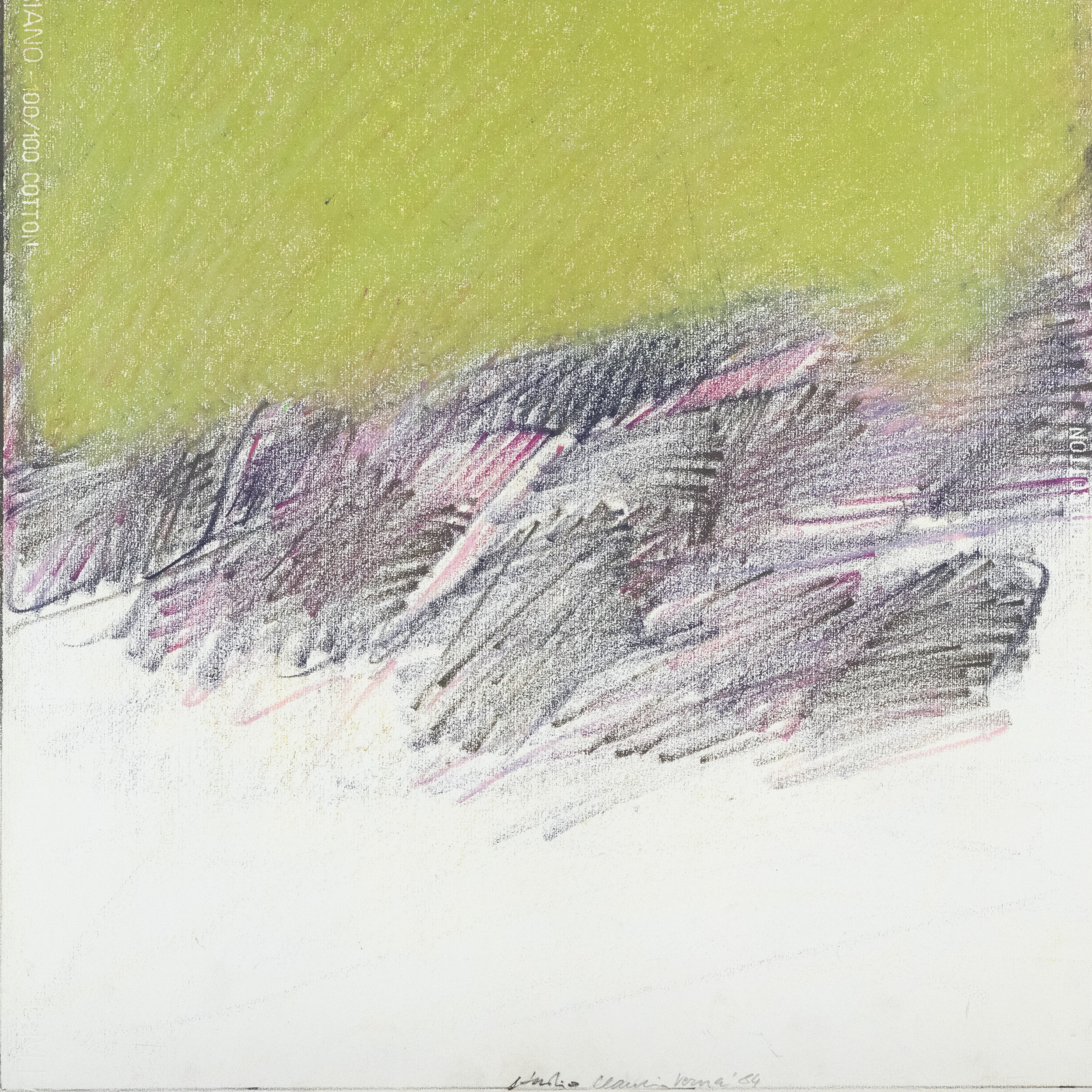 Claudio Verna - Studio, pastelli su carta intelata (1984)