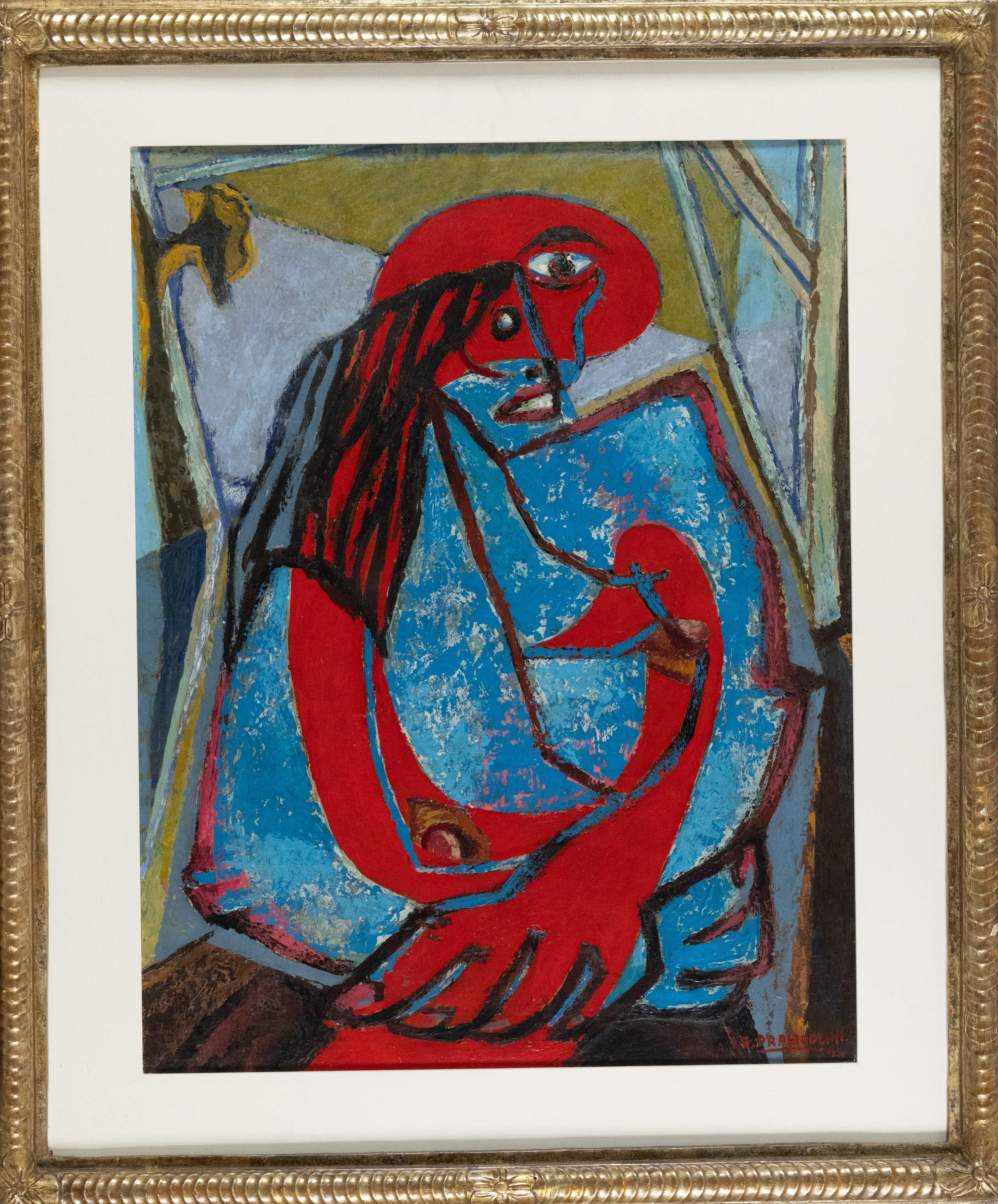 Enrico Prampolini - Cassandra o Donna n° 1, olio su cartone (1944)