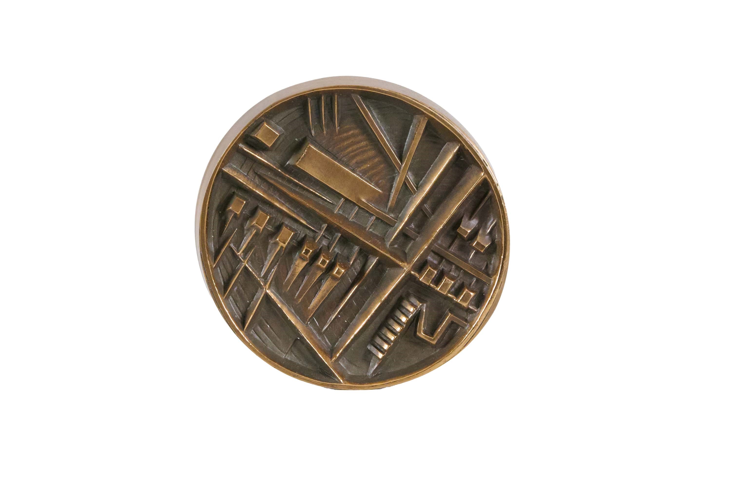 Arnaldo Pomodoro - Medaglia per il Comune di Milano in bronzo, diametro 7 cm (1978)