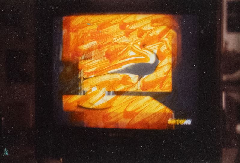 Mario Schifano - Monitor (fotografia ritoccata a mano), 1990-97