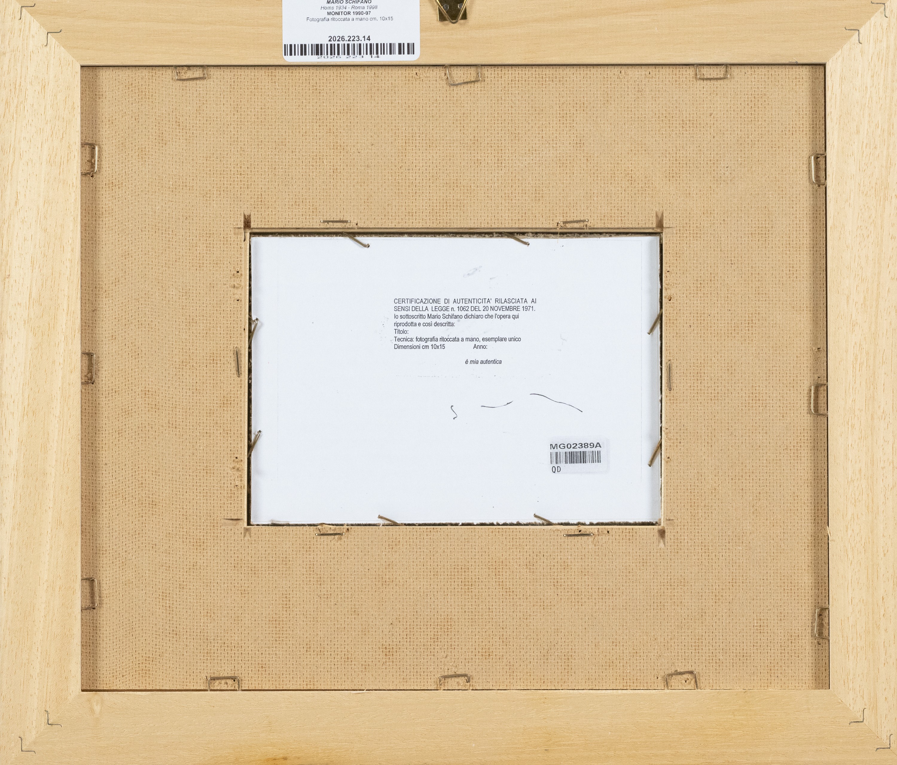 Mario Schifano - Monitor (fotografia ritoccata a mano), 1990-97