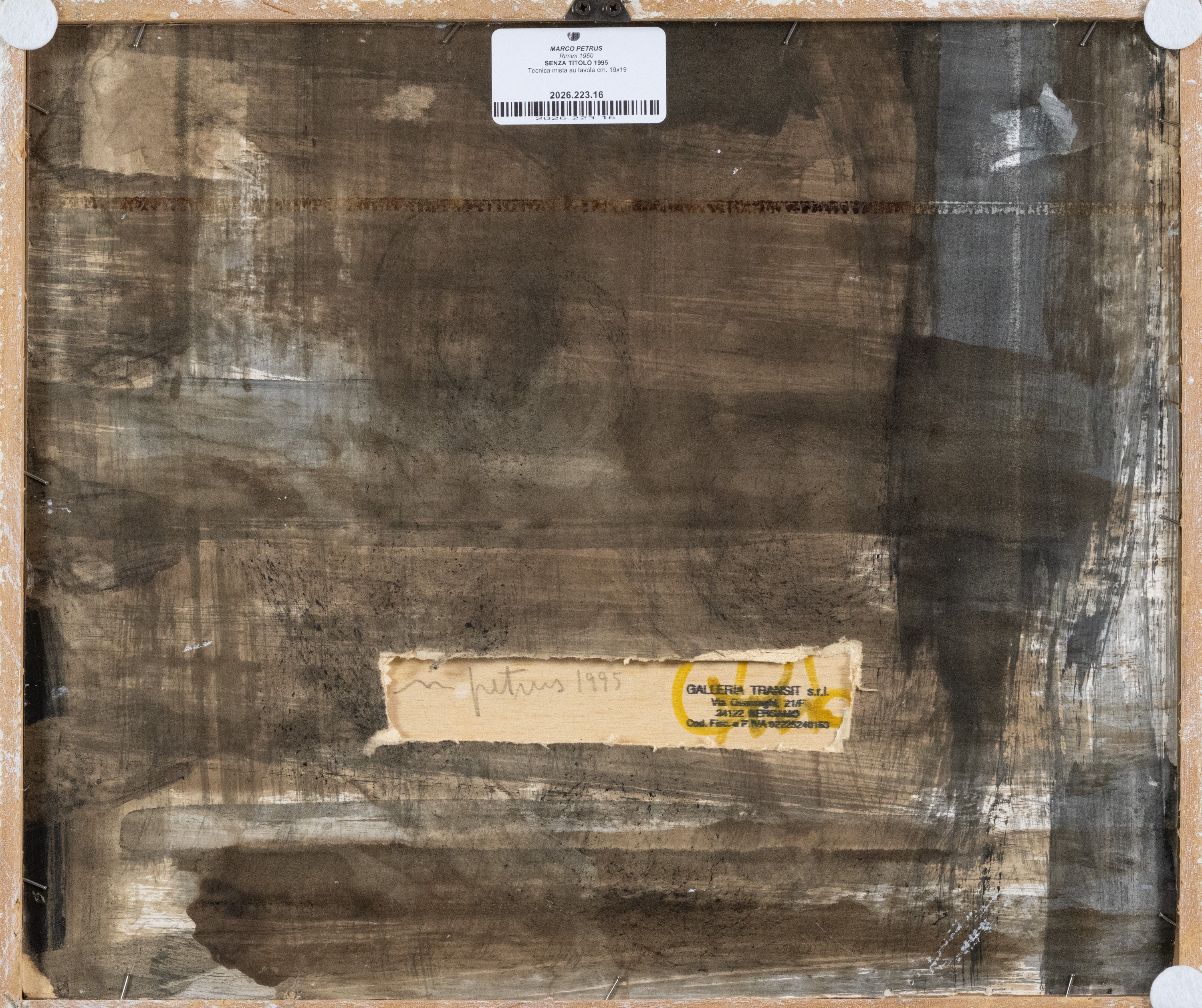 Marco Petrus - Senza titolo (tecnica mista su tavola), 1995