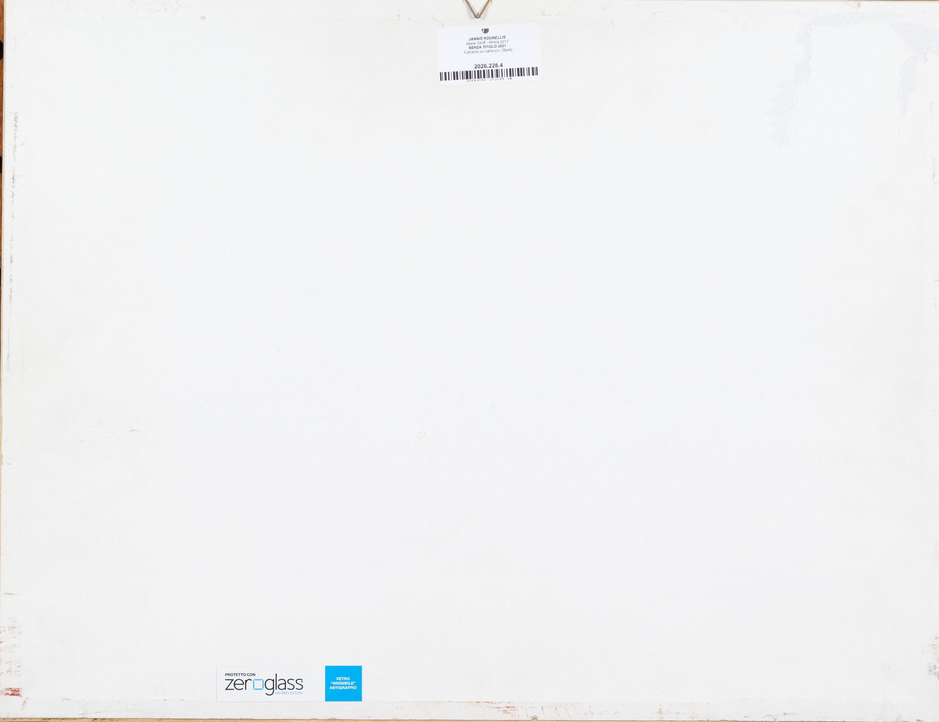 Jannis Kounellis - Senza titolo, catrame su carta (2001)