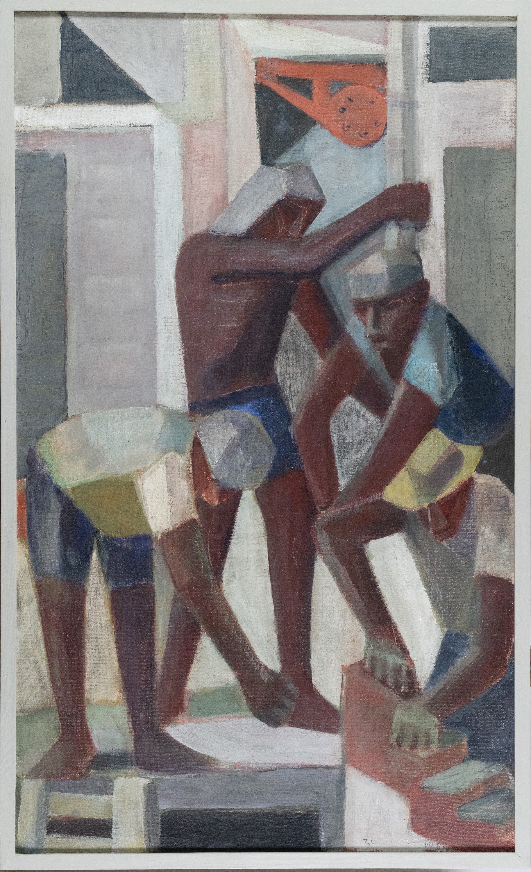 Alberto Zampieri - Lavoratori, olio su tela