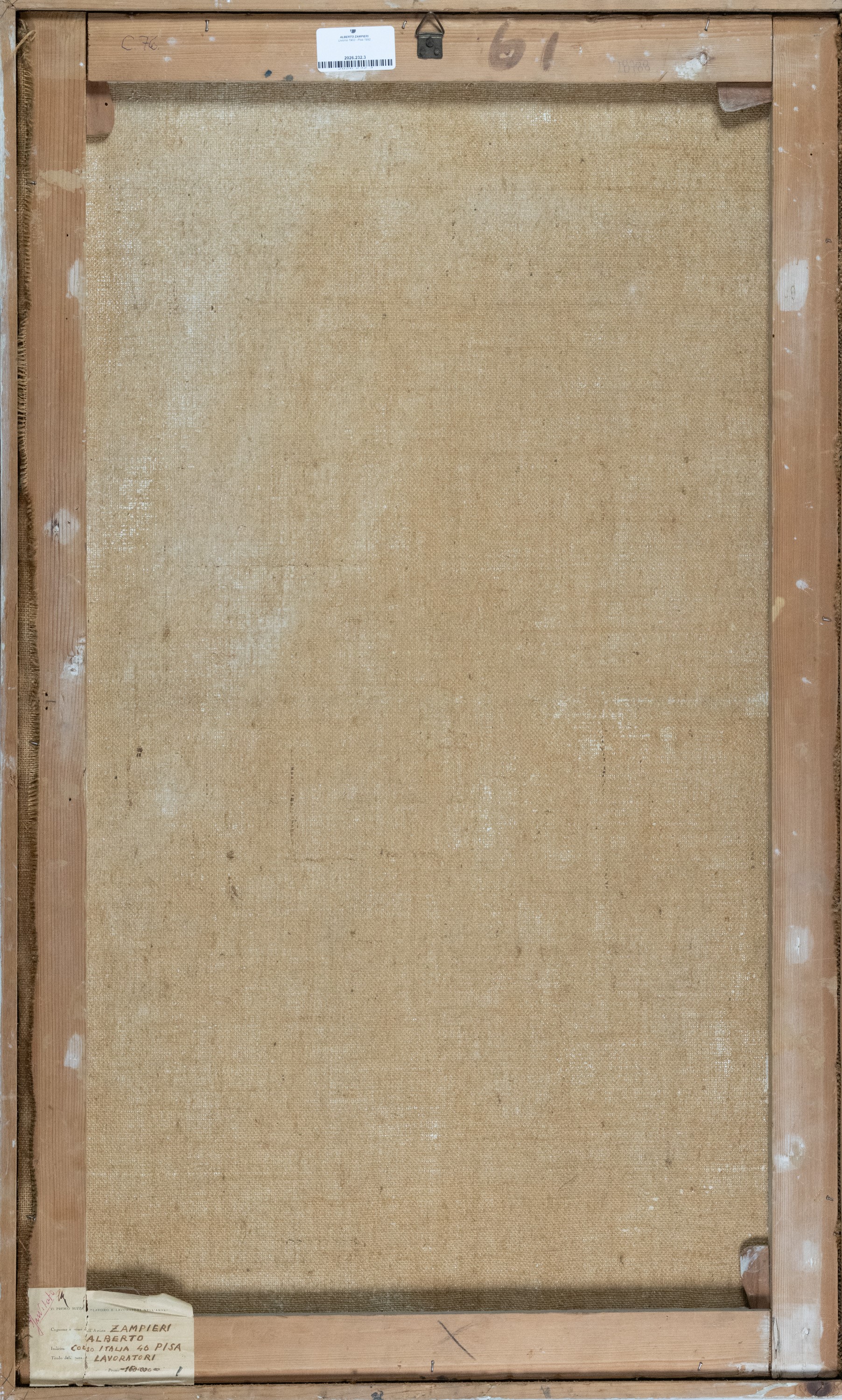 Alberto Zampieri - Lavoratori, olio su tela