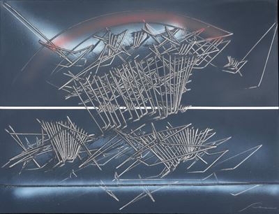 La Grande Pioggia, olio su tela (1982)